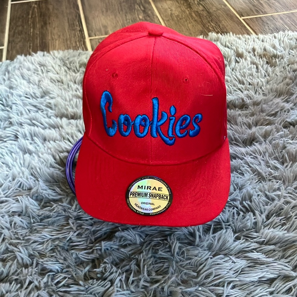 Red COOKIES Miarae  Snapback Hat